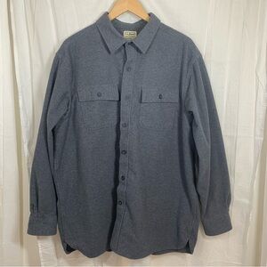 L.L. Bean 100% Cotton Men’s Chamois Shirt 
Charcoal‎ Gray Heather Size XL